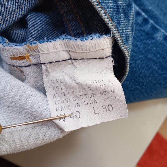 Vintage Mens Levi's Jeans 517 38x29 1990's Bootcut Raw Denim Fade Jeans USA - Picture 10 of 11